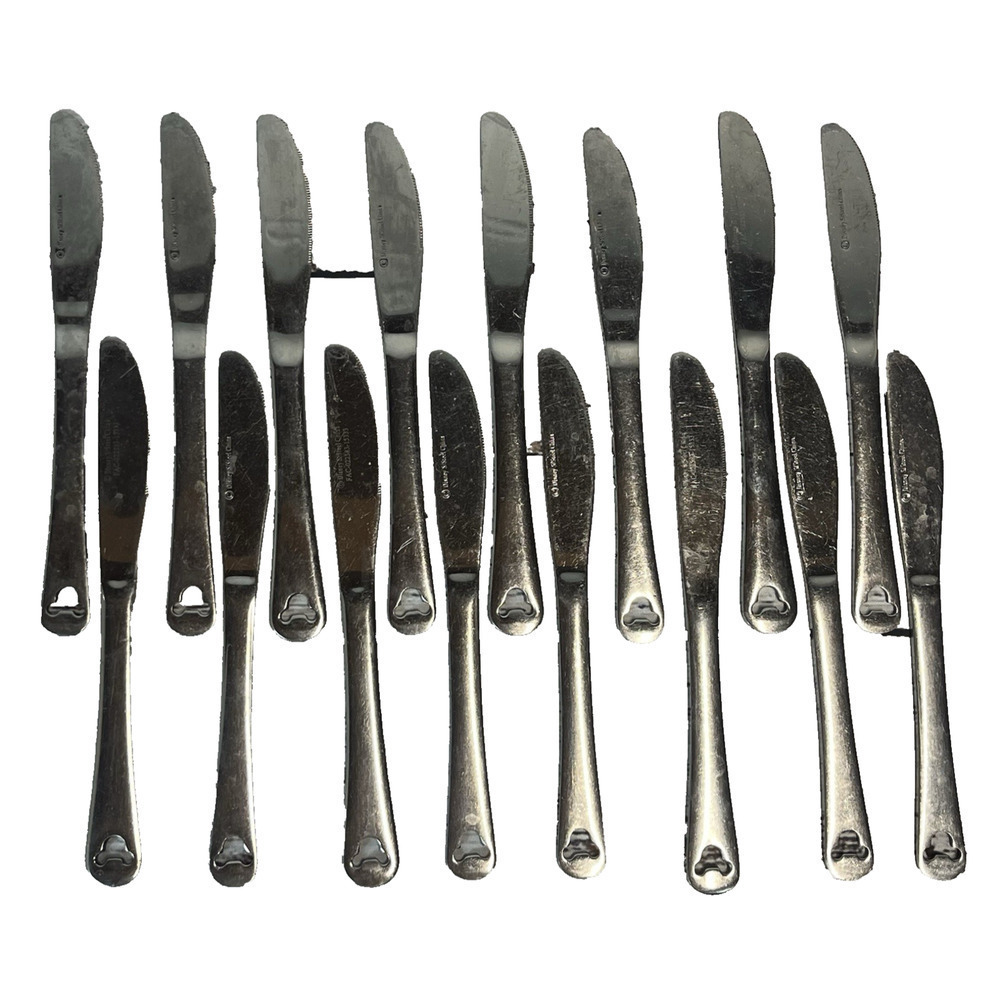 16pc Set of Disney Mickey Mouse Table Knives Stainless Steel Silverware Dinner